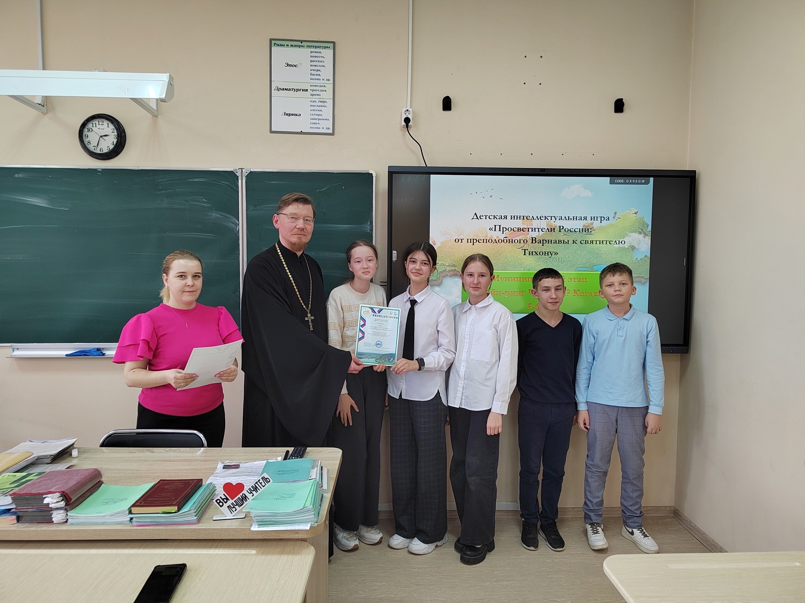 Муниципальный этап детской интеллектуальной игры «От преподобного Варнавы к святителю Тихону» в Тонкино